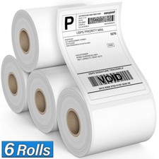 6 Rolls 4x6 Direct Thermal Shipping Labels Zebra 2844 Eltron ZP450 ZP500 ZP505