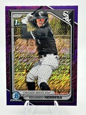 2024 Bowman Chrome #BCP-228 Eduardo Herrera Purple Shimmer Refractor /250