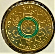 2016 $2  AUSTRALIAN OLYMPIC TEAM GREEN COLOURED COIN