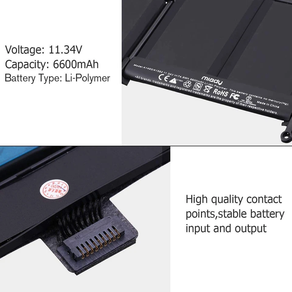 A1493 A1582 OEM Ersatzakku Für Apple Macbook Pro Retina 13" A1502 2013 2014 2015 - Bild 3 von 4