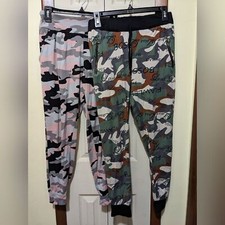 BUNDLE of 2 Girl's Camo Jogger Pants Size S/M