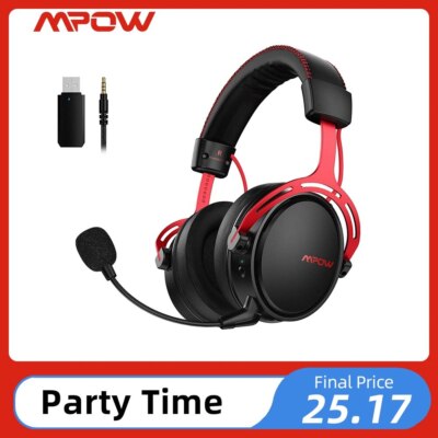 Mpow Air 2.4G Wireless Gaming Headset for PS5/PS4/PC Computer Headphone with