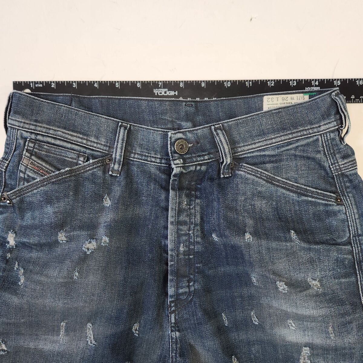 Diesel Tintsie Regular Low Crotch Distressed Jeans Womens 26 Diesel Tintsie Regular Low Crotch Distressed Jeans Womens 26