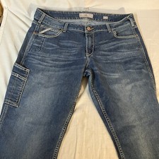 Ariat Rebar Nightride Riveter Mid-Rise Straight Duraster Womens Blue Jeans 39x29