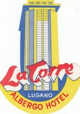 Vintage  La Torre LUGANO - Albergo Hotel - (8,4 * 11,3 cm)