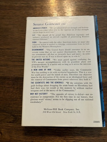 SIGNIERT Warum nicht Sieg? von Barry M. Goldwater Erstdruck 1. Auflage 1962 HCDJ - Bild 5 von 12