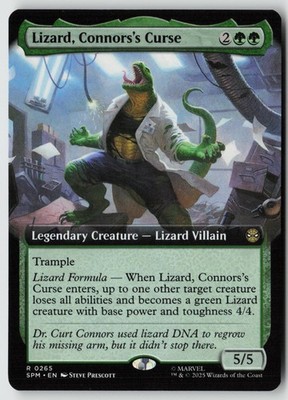 Lizard, Connors's Curse (Extended Art) 265 Spider-Man Magic: The Gathering NM