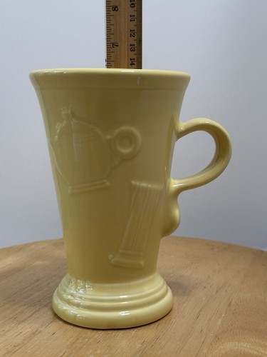 HLC Fiesta Ware Retired Sunflower Yellow 18 Oz Pedestal Mug Excellent Used Cond! - Picture 3 of 13