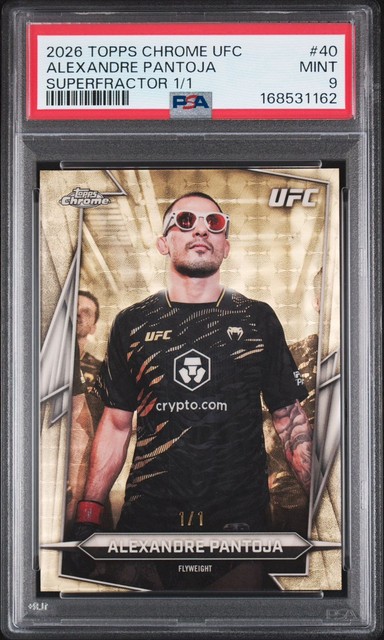 2020 Topps Chrome UFC Superfractor 1/1 #40 Alexandre Pantoja 1/1 PSA 9