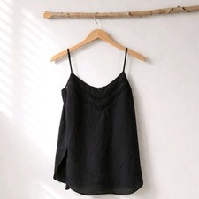 Express Black Lace-Trim Spaghetti Strap Tank Top Size S
