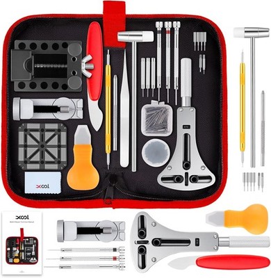 XOOL Uhrenreparaturset 151-teilig Verstellbarer Gehäuseöffner