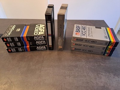 8 VCC 480 VIDEO 2000 BASF AGFA PHILIPS GEBRAUCHTE LEERKASSETTEN ***ANSEHEN***
