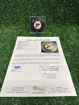 St. Louis Blues Wayne Gretzky Signed Puck JSA Full LOA Vegum Hockey Puck Silver