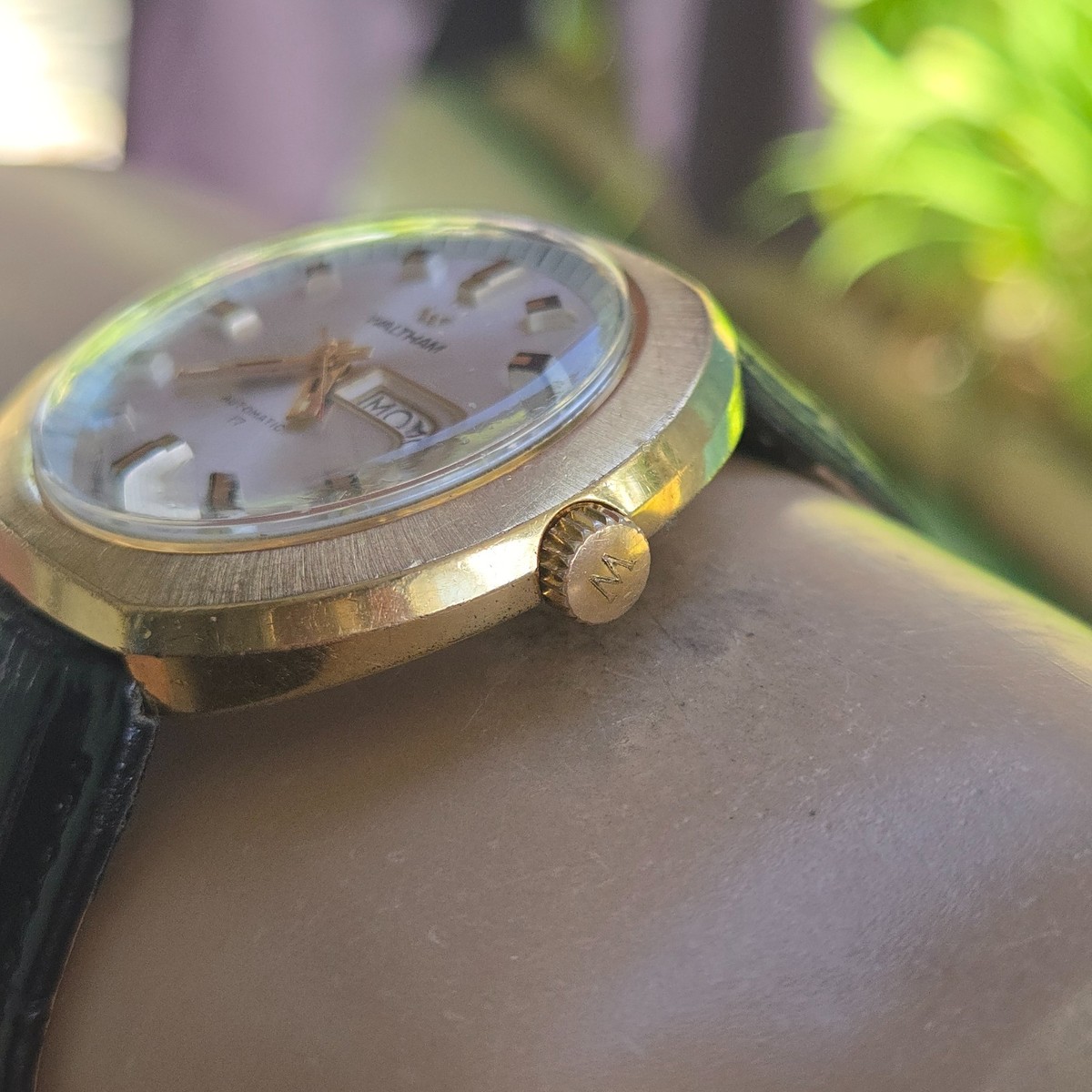Vintage WALTHAM Men\'s Automatic Watch FHF 909 Day/Date Swiss Made 1970s Vintage WALTHAM men main image 4