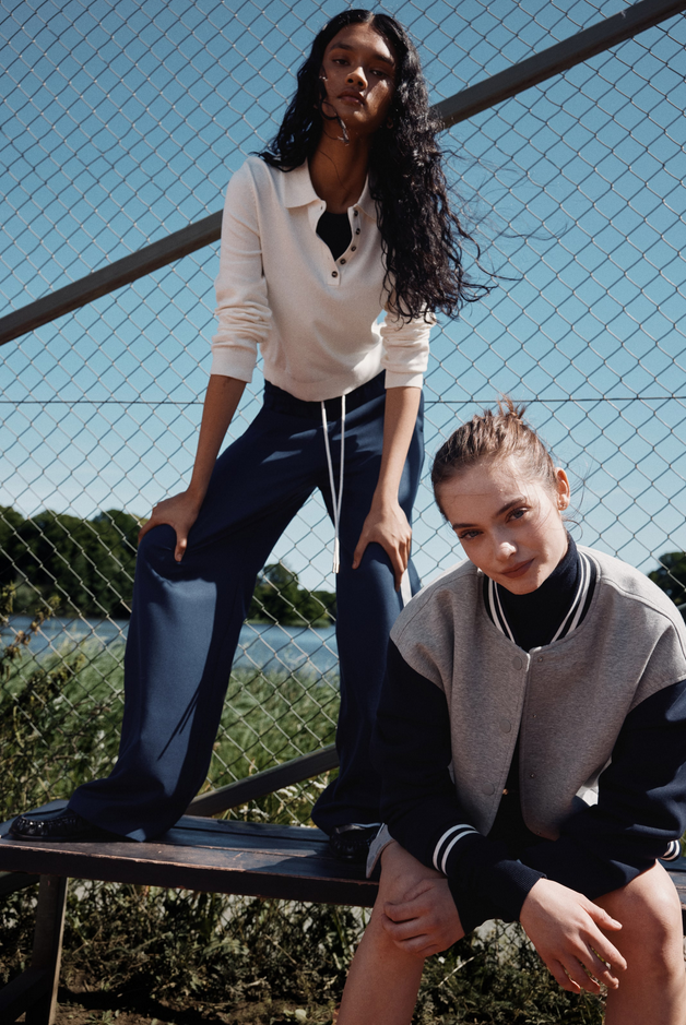 H&M Motif-detail baseball jacket For Women (Light grey marl/Colour