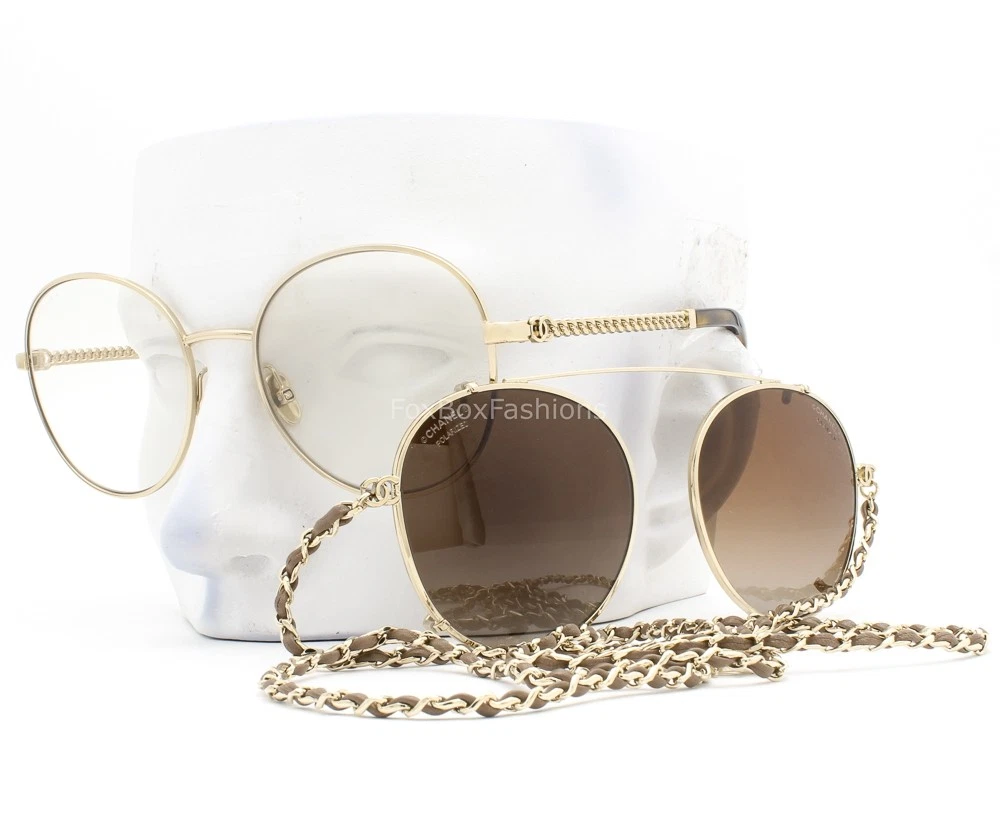 CHANEL Gold Mirrored Sunglasses for Women for sale | eBay display picture 1