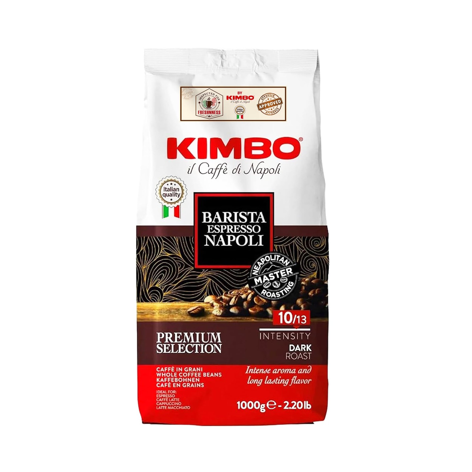 Kimbo Espresso Napoletano Whole Coffee Beans Dark Roast 1kg Bag - Image 6