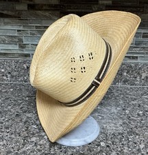 Chapeau de paille western en forme de U à bord de fil souple Stevens - Taille 7