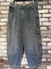 Free People We The Free Loren Barrel Jeans Size 31 Relaxed Fit