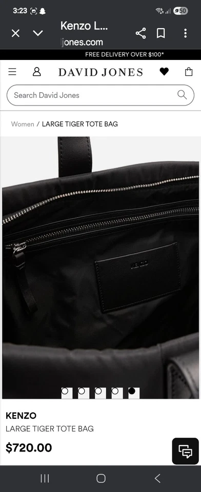 Kenzo LARGE TIGER TOTE BAG - image 2 of 4