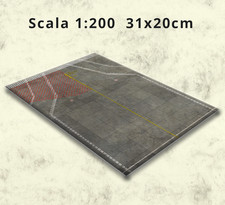 1:200 Civilian Airport Display Base HF2004 (30cmx21cm - DIN A4) 3mm PVC PCV
