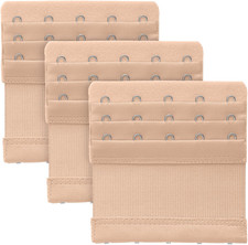 3 Pc Women Bra Extender 5 Hook 3 Rows Adjustable Elastic Bra Band Strap Extender