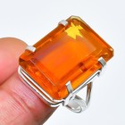 Honey Topaz Gemstone Handmade 925 Sterling Silver Jewelry Ring Size 9 d360