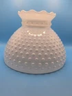 Vintage Milk Glass Hobnail Lamp Shade 8" Fitter 2.75" Top Opening Scalloped