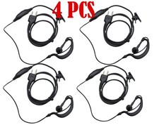 4 x With PTT MIc Headsets/Earpiece for Midland 2/Two Way Radio Walkie Talkie