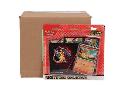 PPOKEMON MEGA EVOLUTION: ASCENDED HEROES TECH STICKER COLLECTION 12-BLISTER CASE