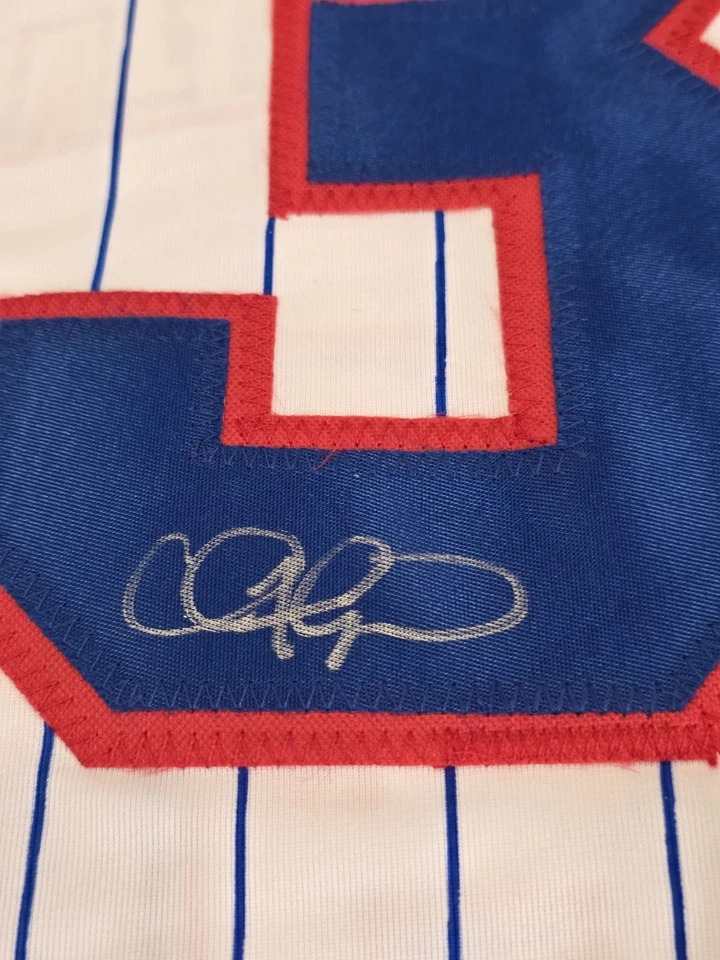 Camiseta deportiva Cliff Floyd autografiada/firmada certificado de autenticidad JSA blanca personalizada  Foto 2 de 4