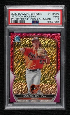 2023 Bowman Chrome Fuchsia Shimmer Refractor Jackson Holliday PSA 9 MINT 08ok