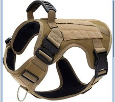 Tactical Dog Harness with Handle, Military Mesh Working Dog Large Khaki NEW