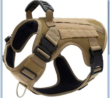 Tactical Dog Harness with Handle, Military Mesh Working Dog Large Khaki NEW