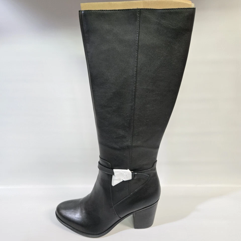 Naturalizer Kalina черный колена кожаный каблук ботинки 10,5 контур + комфорт новый в коробке - Изображение 2 из 4