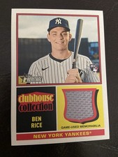 2025 Topps Heritage Clubhouse Collection Relics Ben Rice #CCR-BR (RC) Yankees 
