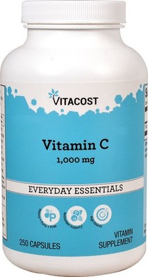 High Potency Vitamin C 1000 Mg Antioxidant Support 250 Capsules Gluten Free