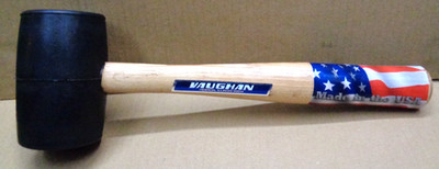 VAUGHAN Hebron, IL USA No 2 Black Rubber Mallet 20 oz RM2B Ergonomic Design MINT