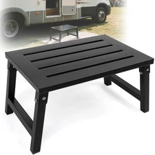 Way RV Step Stool Foldable 1000 lbs Capacity, Heavy Duty Metal Steps Platform...