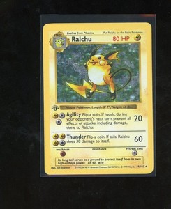 1st Edition Shadowless Raichu | eBay