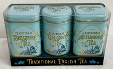 Traditional English Tea Mini Caddy’s Set Breakfast Earl Grey & Afternoon Set NEW