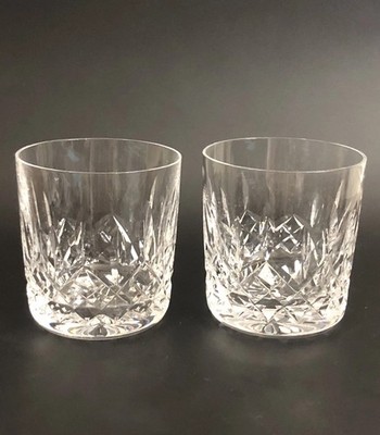 2 Waterford Crystal Lismore Old Fashioned Tumblers  3 3/8''H 8oz.