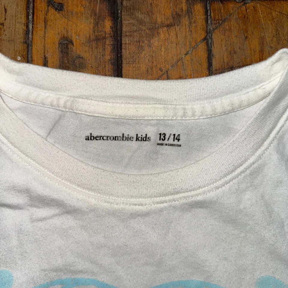 Camiseta Abercrombie Niños Niños 13/14 Blanca Manga Corta Grateful Dead Gráfico Camiseta Foto 4 de 4