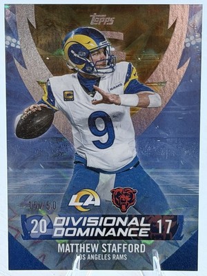 2026 Topps Flagship Matthew Stafford Divisional Dominance Gold 15/50 DD-16 Rams