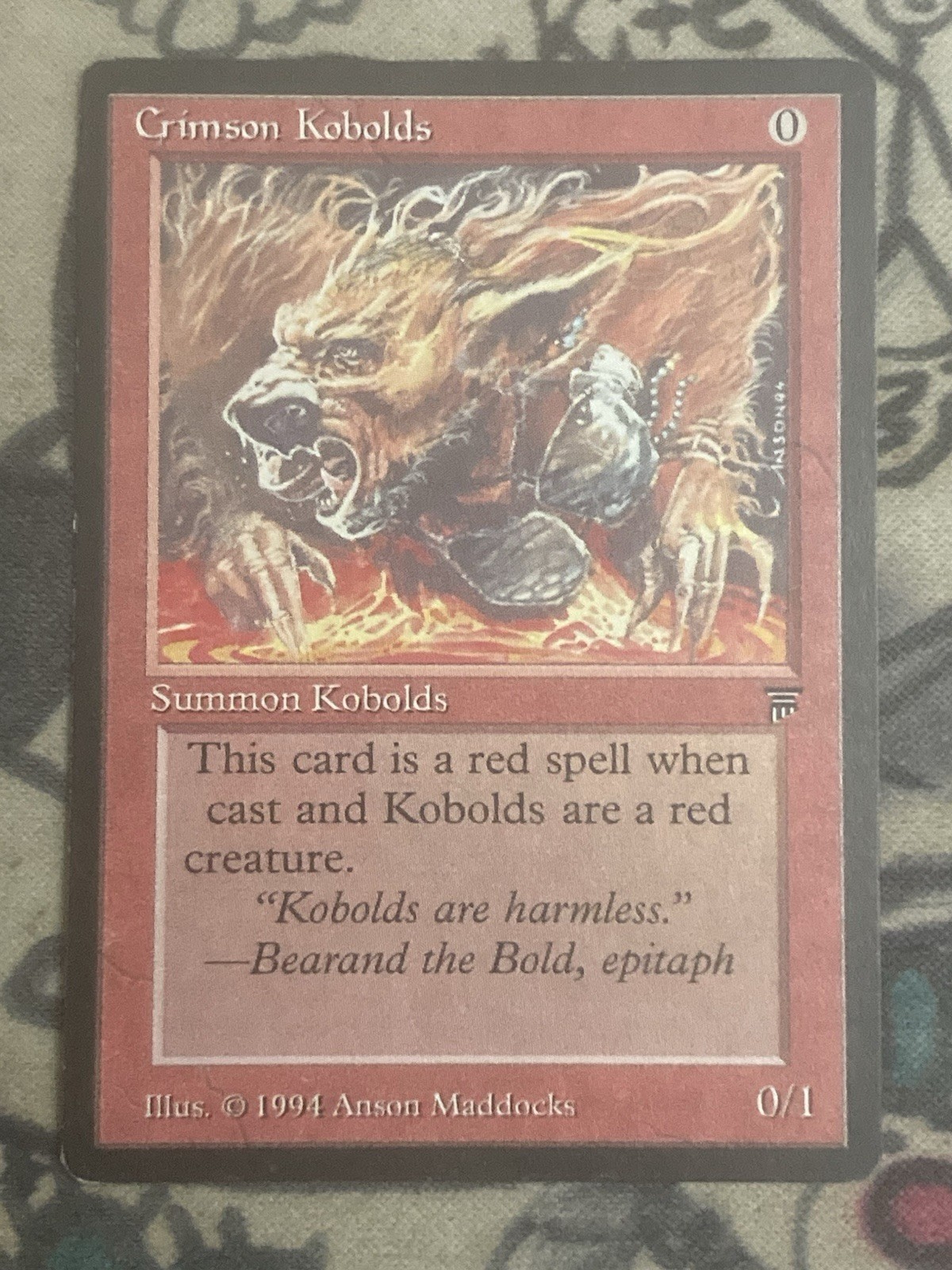 MTG Crimson Kobolds Legends 139/310 Regular Common Magic The Gathering