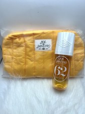 Sol De Janeiro Yellow 62 Bundle Spray 240mL 8.1 fl oz Quilted Makeup Bag Pouch