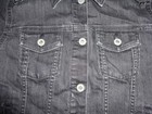 Arizona Jean Company Denim Women's Jean Jacket Black Denim w/Silver Studs Medium — photo 6