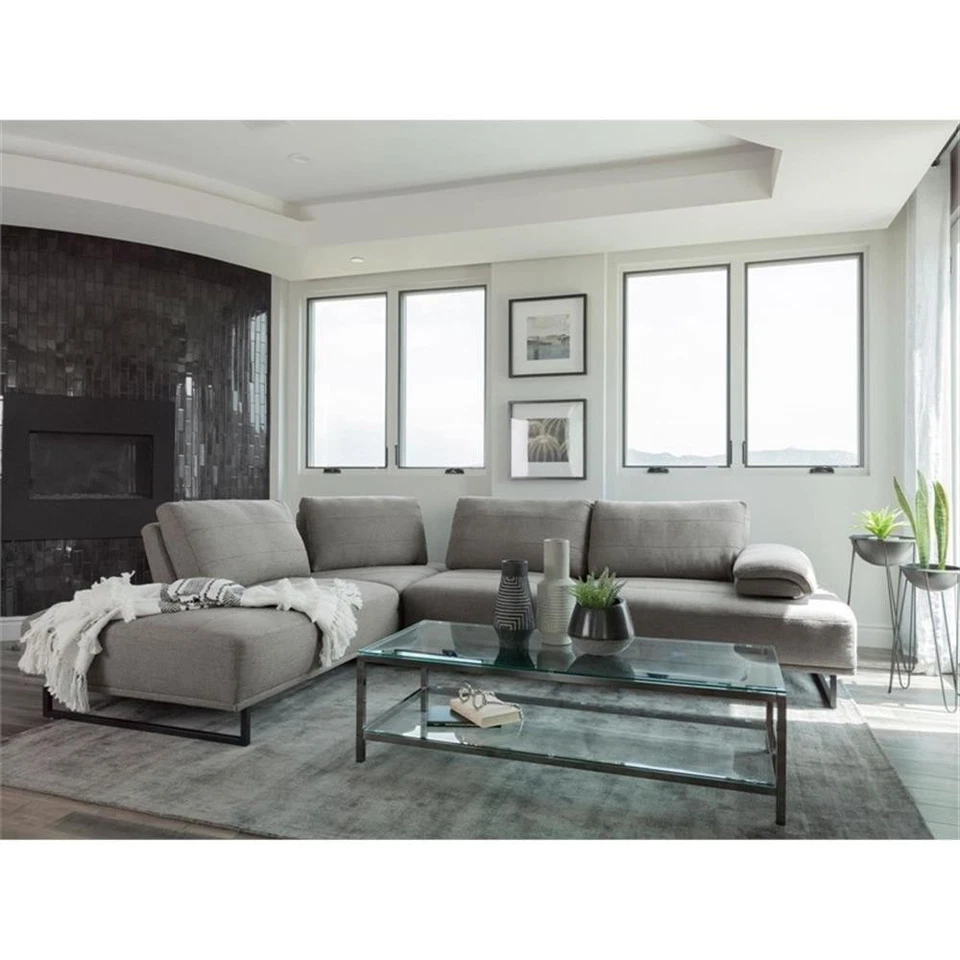 Coaster Arden 2 Piezas Tela Seccional con Espalda Ajustable en Taupe Foto 3 de 4