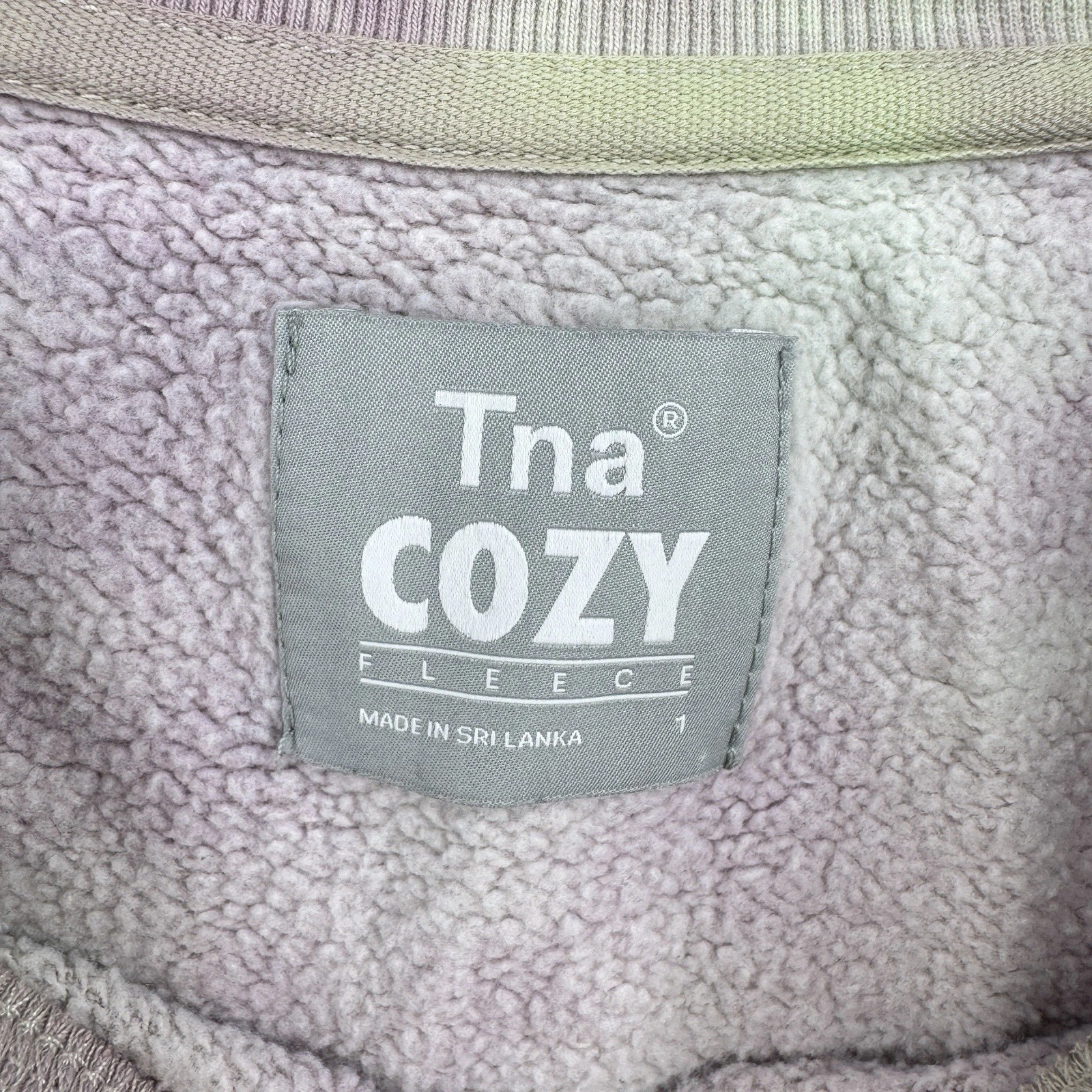 aritzia tie dye cozy fleece pullover cropped sweatshirt