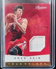 2013-14 Panini Prestige Omer Asik True Colors Patch #62 Houston Rockets